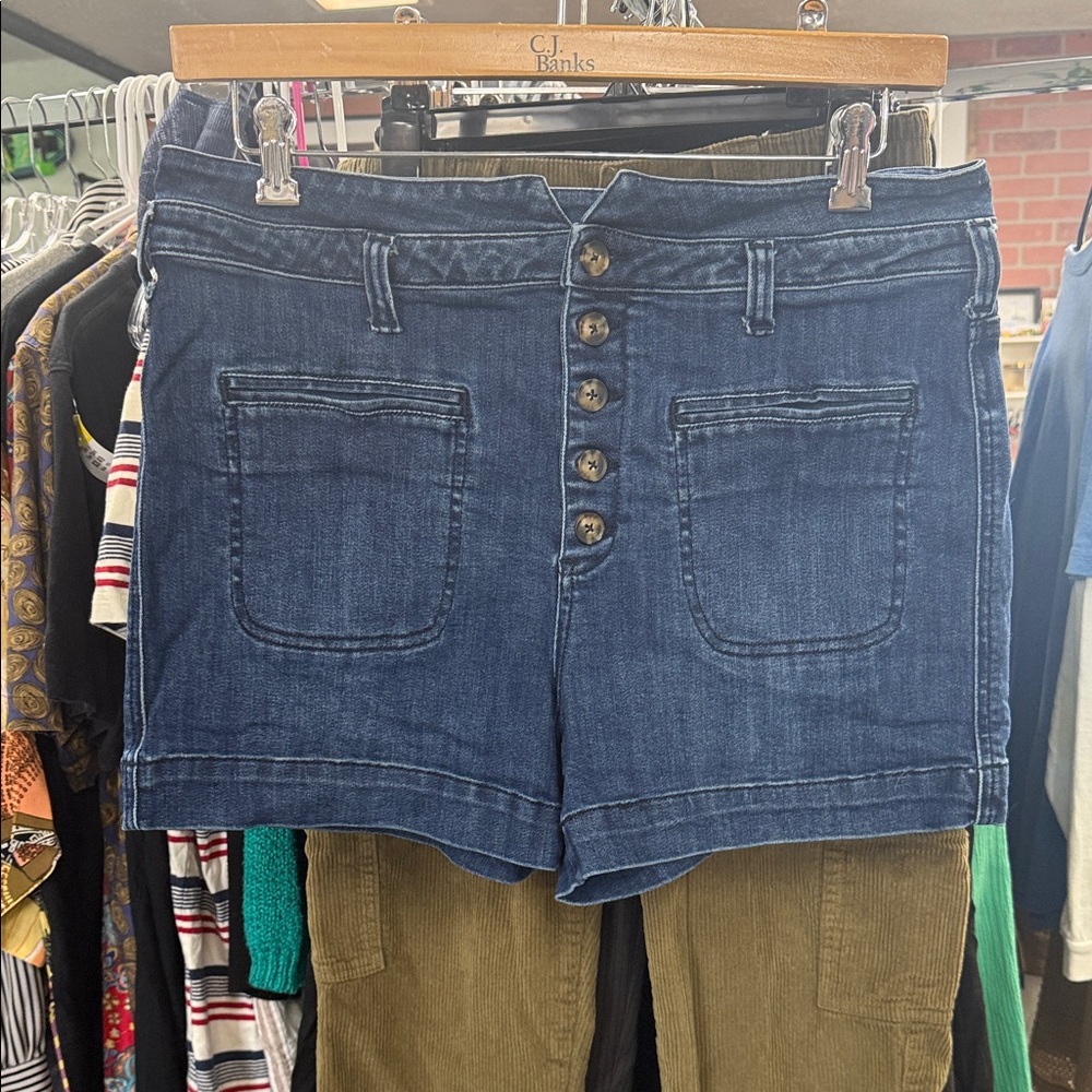 Anthropologie Women's Dark Blue Jean Shorts size 32